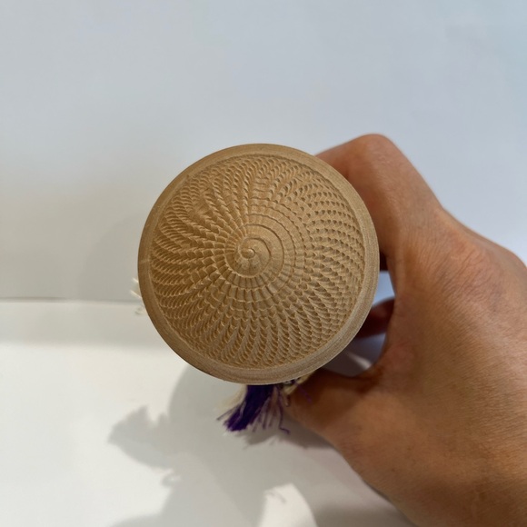 Kokeshi with a hat and a Daruma drawing- Japanese Wooden Doll,4.5” - Picture 7 of 11